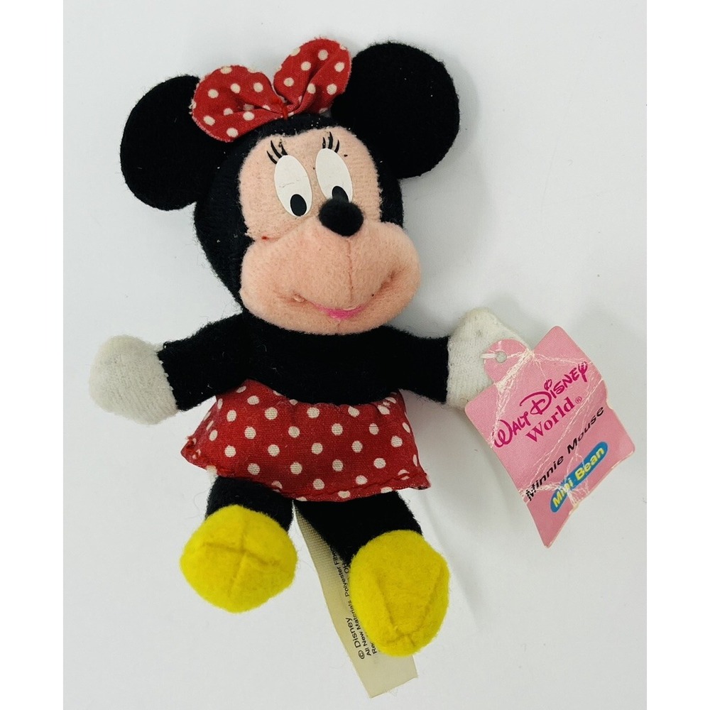 Vintage Walt Disney World Minnie Mouse Mini Bean Plush Toy Kelloggs 2001